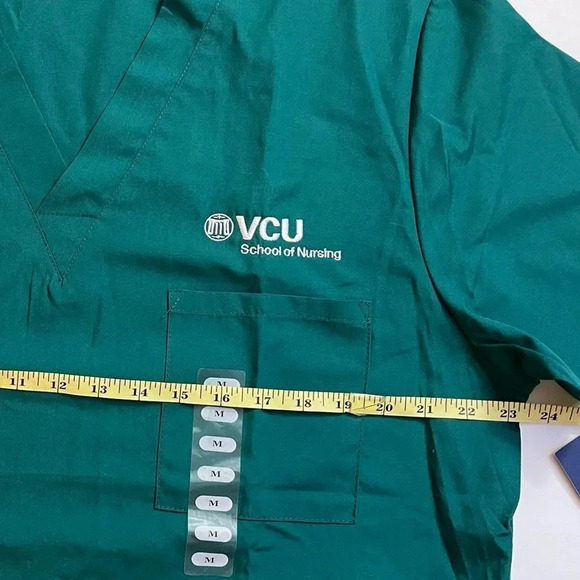 Cherokee Short Sleeve V Neck Scrub Top VCU‎ Pockets Relaxed Fit NWT Medium - Picture 6 of 11